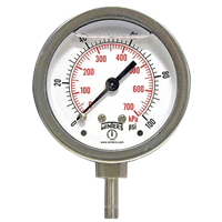 PTS Tube Stub Pressure Gauge